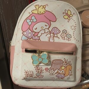 Pink and White my melody Backpack